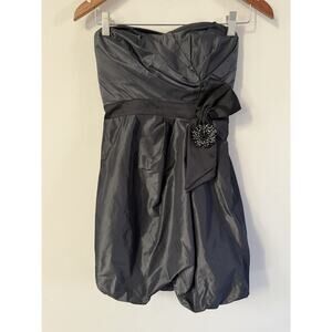 Max And Cleo Dress Women's Size 4 Strapless Sheath Above Knee Pencil Black Party